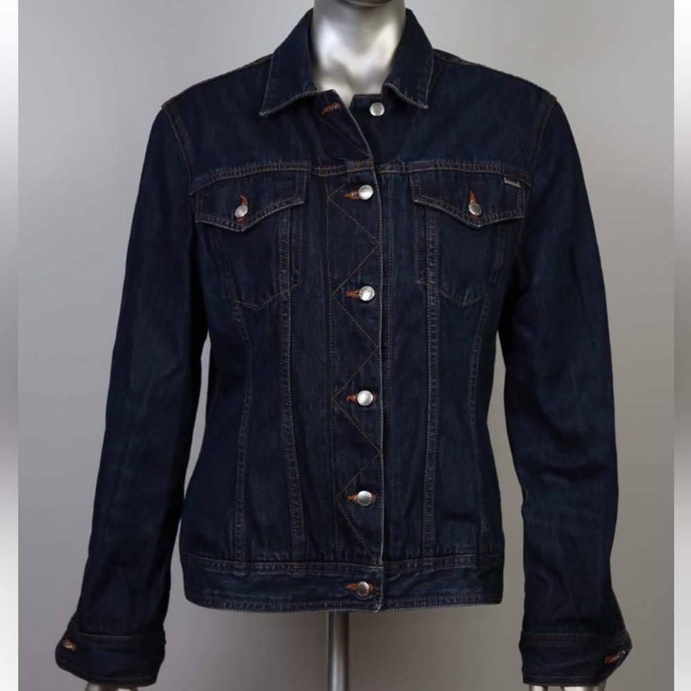 Escada Sport Women’s Jean Jacket size 38 EU / US 6 - Dark Blue. Looks new.